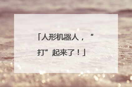 人形机器人，“打”起来了！