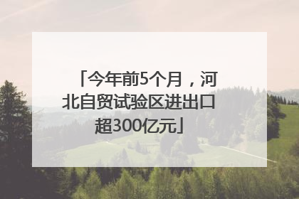 今年前5个月，河北自贸试验区进出口超300亿元