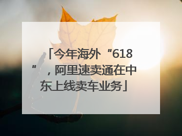 今年海外“618”，阿里速卖通在中东上线卖车业务
