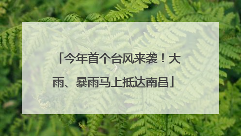 今年首个台风来袭！大雨、暴雨马上抵达南昌