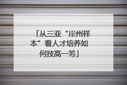 从三亚“崖州样本”看人才培养如何技高一筹