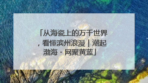 从海瓷上的万千世界，看懂滨州浪漫｜潮起渤海・网聚黄蓝