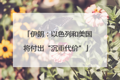伊朗：以色列和美国将付出“沉重代价”