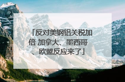 反对美钢铝关税加倍 加拿大、墨西哥、欧盟反应来了