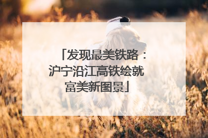 发现最美铁路：沪宁沿江高铁绘就富美新图景
