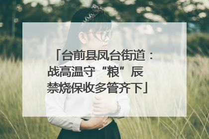 台前县凤台街道：战高温守“粮”辰 禁烧保收多管齐下