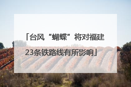 台风“蝴蝶”将对福建23条铁路线有所影响