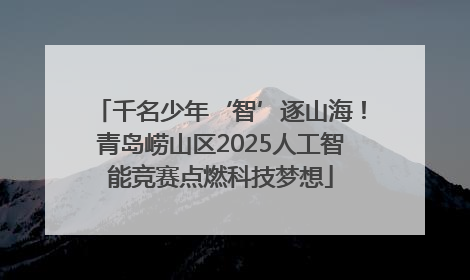 千名少年‘智’逐山海！青岛崂山区2025人工智能竞赛点燃科技梦想