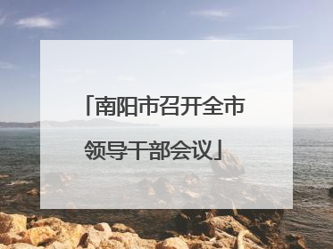南阳市召开全市领导干部会议