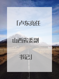 卢东亮任山西省委副书记