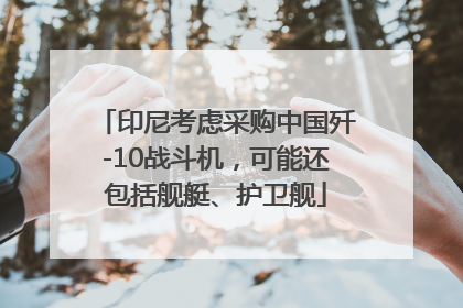印尼考虑采购中国歼-10战斗机，可能还包括舰艇、护卫舰