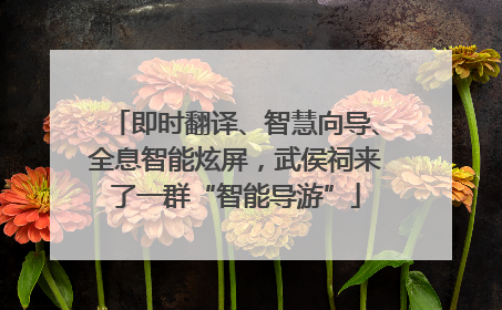 即时翻译、智慧向导、全息智能炫屏，武侯祠来了一群“智能导游”