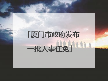 厦门市政府发布一批人事任免