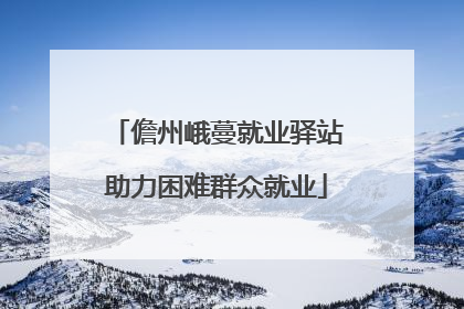 儋州峨蔓就业驿站助力困难群众就业
