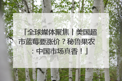 全球媒体聚焦丨美国超市蓝莓要涨价？秘鲁果农：中国市场真香！