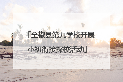 全椒县第九学校开展小初衔接探校活动