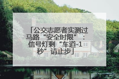 公交志愿者实测过马路“安全时限”：信号灯剩“车道-1秒”请止步