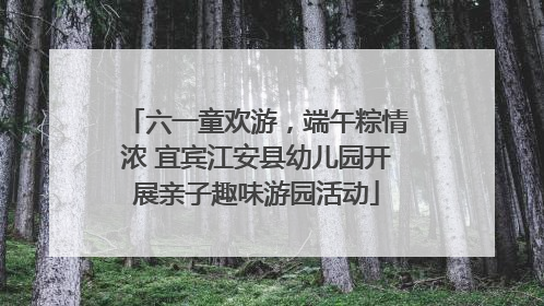 六一童欢游，端午粽情浓 宜宾江安县幼儿园开展亲子趣味游园活动