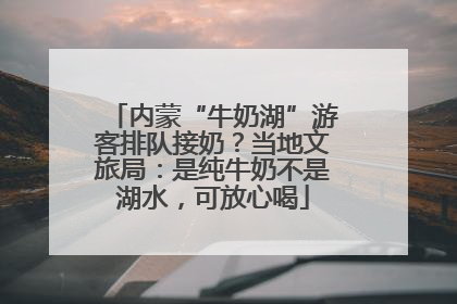 内蒙“牛奶湖”游客排队接奶？当地文旅局：是纯牛奶不是湖水，可放心喝