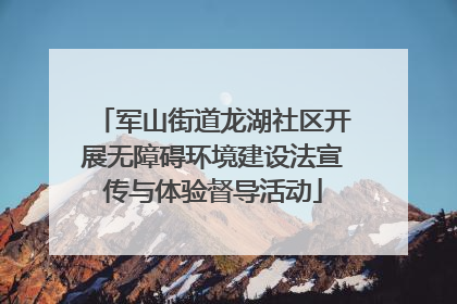 军山街道龙湖社区开展无障碍环境建设法宣传与体验督导活动