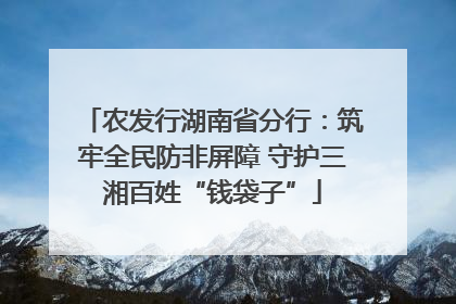 农发行湖南省分行：筑牢全民防非屏障 守护三湘百姓“钱袋子”