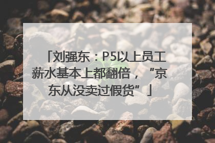刘强东：P5以上员工薪水基本上都翻倍，“京东从没卖过假货”