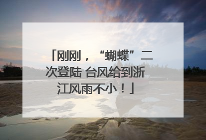 刚刚，“蝴蝶”二次登陆 台风给到浙江风雨不小！