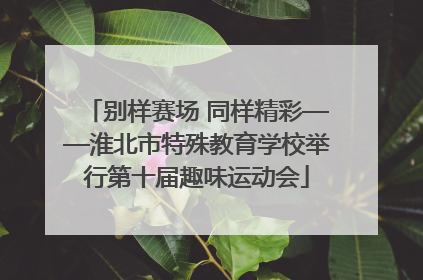 别样赛场 同样精彩——淮北市特殊教育学校举行第十届趣味运动会