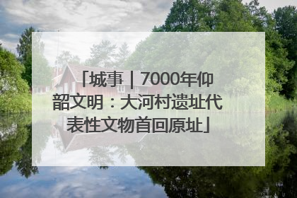 城事｜7000年仰韶文明：大河村遗址代表性文物首回原址