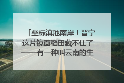 坐标滇池南岸！晋宁这片镜面稻田藏不住了——有一种叫云南的生活之365天
