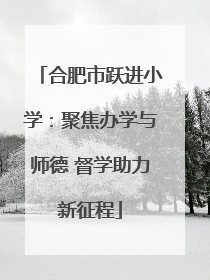 合肥市跃进小学：聚焦办学与师德 督学助力新征程