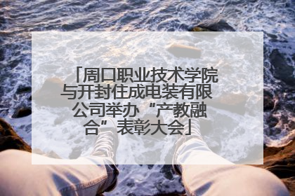 周口职业技术学院与开封住成电装有限 公司举办“产教融合”表彰大会
