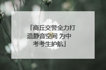 商丘交警全力打造静音空间 为中考考生护航