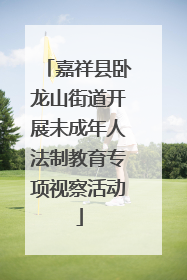嘉祥县卧龙山街道开展未成年人法制教育专项视察活动
