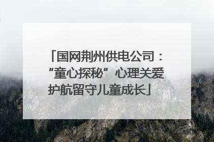 国网荆州供电公司：“童心探秘”心理关爱护航留守儿童成长