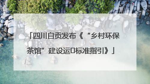 四川自贡发布《“乡村环保茶馆”建设运⾏标准指引》