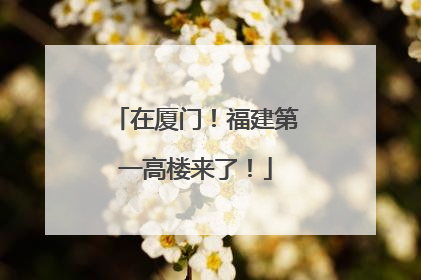在厦门！福建第一高楼来了！