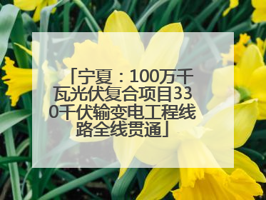 宁夏：100万千瓦光伏复合项目330千伏输变电工程线路全线贯通