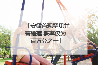 安徽首现罕见并蒂睡莲 概率仅为百万分之一