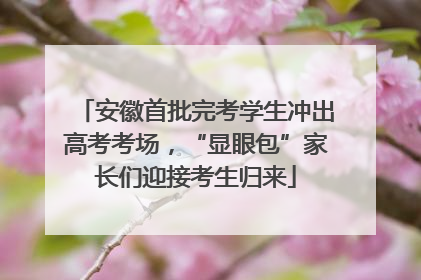 安徽首批完考学生冲出高考考场，“显眼包”家长们迎接考生归来