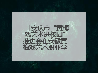 安庆市“黄梅戏艺术进校园”推进会在安徽黄梅戏艺术职业学院顺利召开