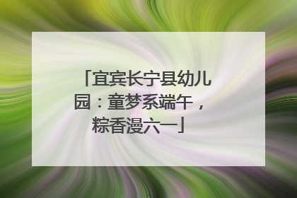 宜宾长宁县幼儿园：童梦系端午，粽香漫六一