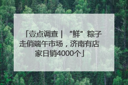 壹点调查｜“鲜”粽子走俏端午市场，济南有店家日销4000个