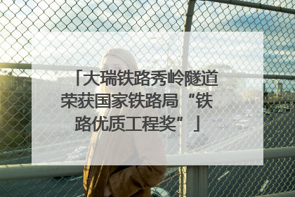 大瑞铁路秀岭隧道荣获国家铁路局“铁路优质工程奖”