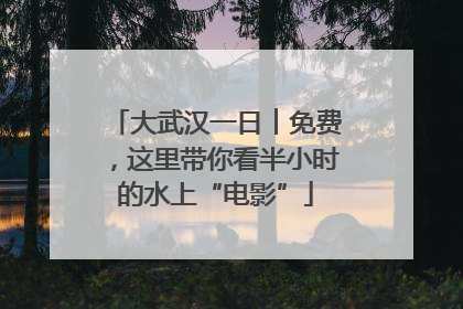大武汉一日︱免费，这里带你看半小时的水上“电影”