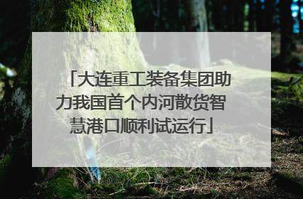 大连重工装备集团助力我国首个内河散货智慧港口顺利试运行
