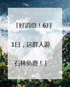 好消息！6月1日，这群人游石林免费！