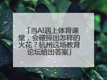 当AI遇上体育课堂，会碰撞出怎样的火花？杭州这场教育论坛给出答案