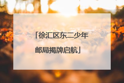 徐汇区东二少年邮局揭牌启航
