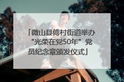 微山县傅村街道举办“光荣在党50年”党员纪念章颁发仪式